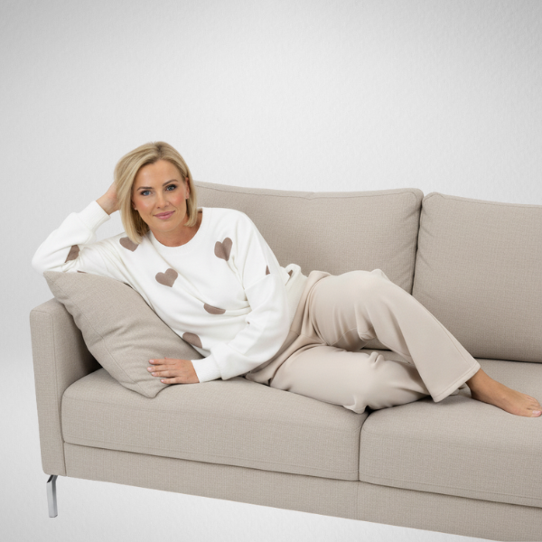 Maglione con motivo a cuori