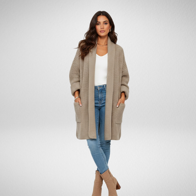 Elegante cardigan a costine